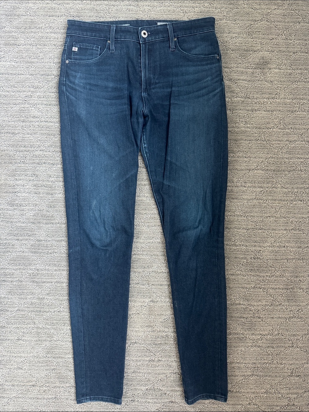 Ag Adriano Goldschmied Women's Ankle Skinny Jeans in Dark Blue Wash